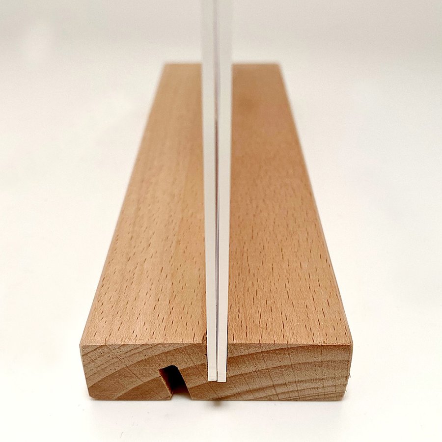 WOOD Block menuholder i akryl A6, lodret/vinklet
