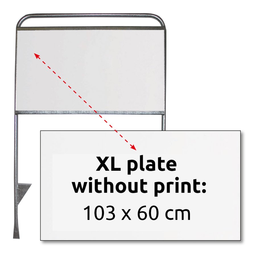 M&aelig;glerskilt logoplade, til Estate Sign XL, 103 x 60 cm