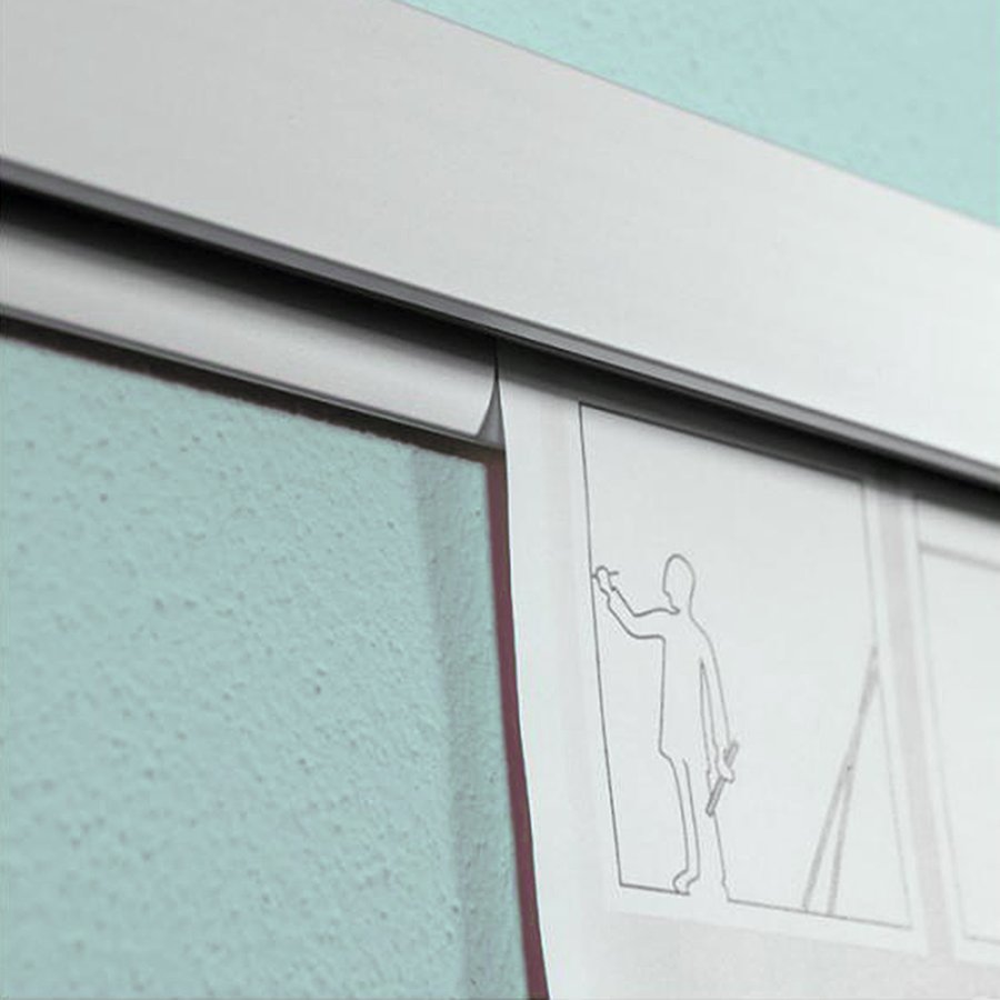 Bonholder, papirholder i alu, 200 cm, S&oslash;lv